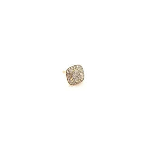 David Yurman 18kt Yellow Gold Petite Albion Diamond Stud Earring **SINGLE**